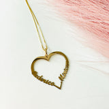 Collana cuore con nome